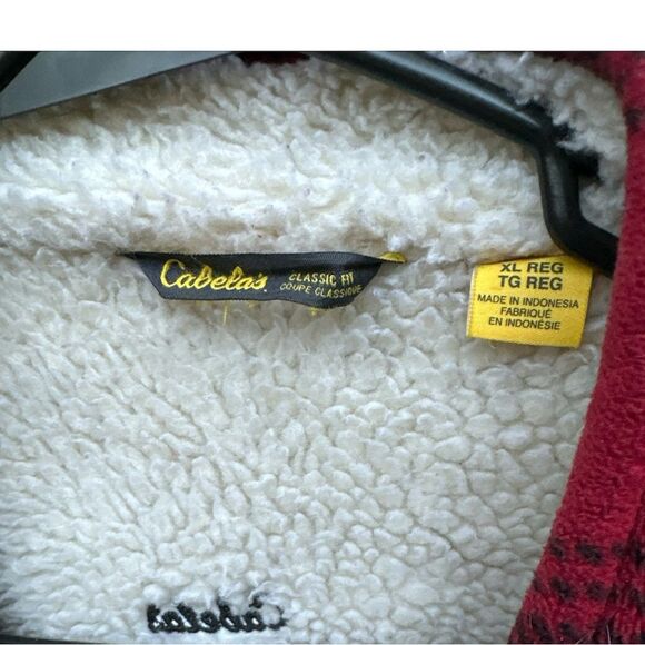 Cabelas Y2K Mens Sherpa Lined Hunting Coat Lumberjack Buffalo Plaid Size XL - Picture 7 of 14